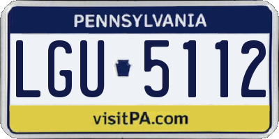 PA license plate LGU5112