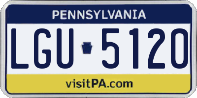 PA license plate LGU5120
