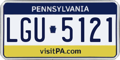 PA license plate LGU5121