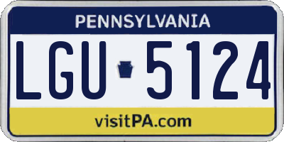 PA license plate LGU5124
