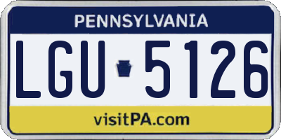 PA license plate LGU5126