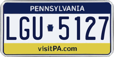 PA license plate LGU5127