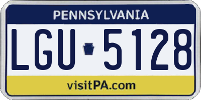 PA license plate LGU5128
