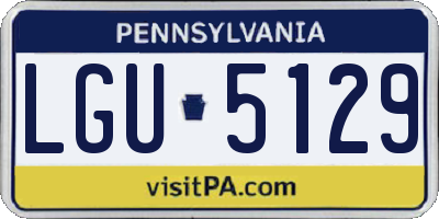 PA license plate LGU5129