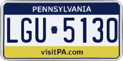 PA license plate LGU5130