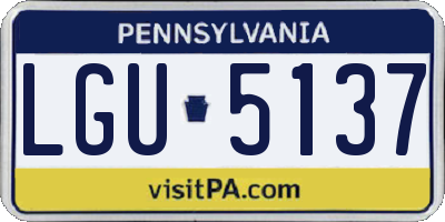 PA license plate LGU5137