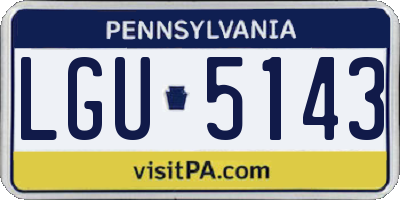 PA license plate LGU5143