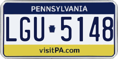 PA license plate LGU5148