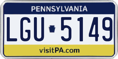 PA license plate LGU5149