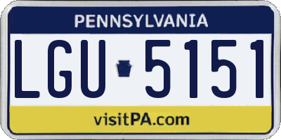 PA license plate LGU5151