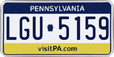 PA license plate LGU5159