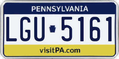 PA license plate LGU5161