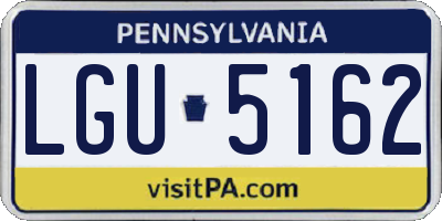 PA license plate LGU5162