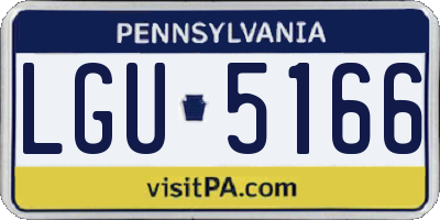 PA license plate LGU5166