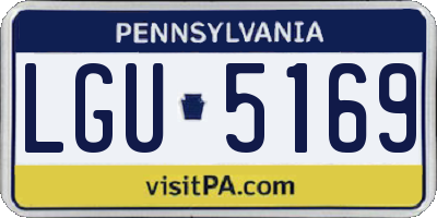 PA license plate LGU5169