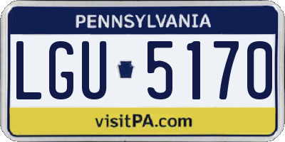 PA license plate LGU5170
