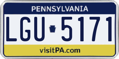 PA license plate LGU5171