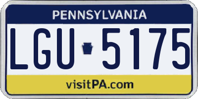 PA license plate LGU5175