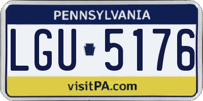 PA license plate LGU5176