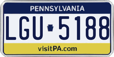 PA license plate LGU5188