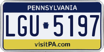 PA license plate LGU5197