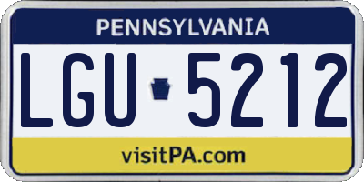 PA license plate LGU5212