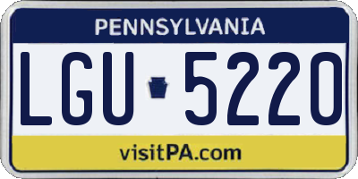 PA license plate LGU5220