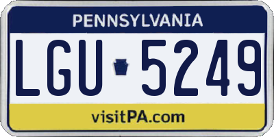 PA license plate LGU5249