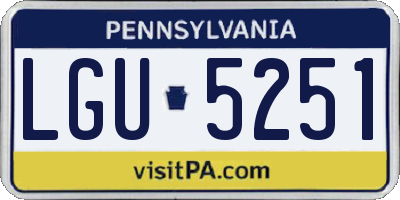 PA license plate LGU5251