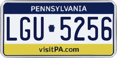 PA license plate LGU5256