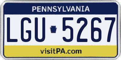 PA license plate LGU5267