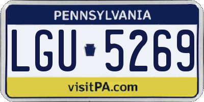 PA license plate LGU5269