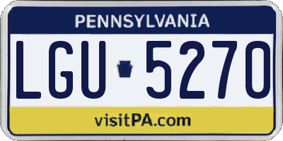 PA license plate LGU5270