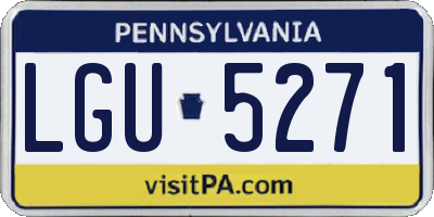 PA license plate LGU5271