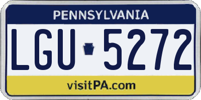 PA license plate LGU5272