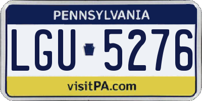 PA license plate LGU5276