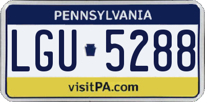 PA license plate LGU5288