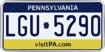 PA license plate LGU5290