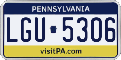PA license plate LGU5306