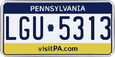 PA license plate LGU5313