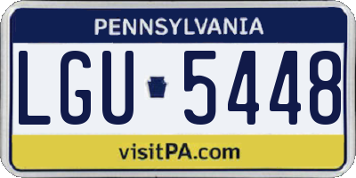 PA license plate LGU5448