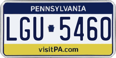 PA license plate LGU5460