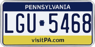 PA license plate LGU5468