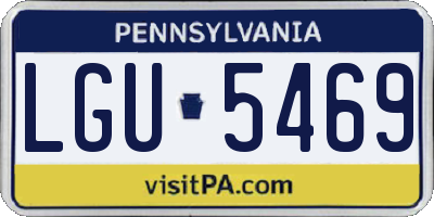 PA license plate LGU5469
