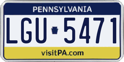 PA license plate LGU5471