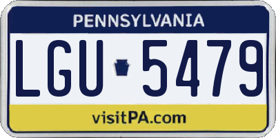 PA license plate LGU5479