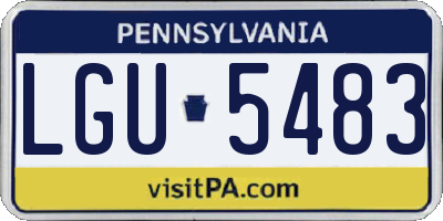 PA license plate LGU5483