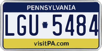 PA license plate LGU5484
