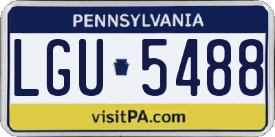 PA license plate LGU5488
