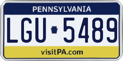 PA license plate LGU5489